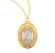 Load image into Gallery viewer, Saint Michael Oval Sterling Silver Medal