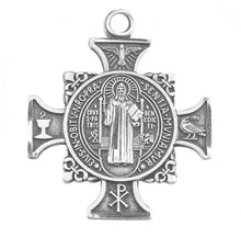 Load image into Gallery viewer, Sterling Silver Maltese Benedictine Medal