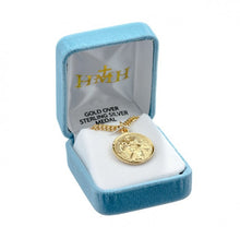 Load image into Gallery viewer, Saint Christopher And Raphael Double Sided Gold Over Sterling Silver Medal