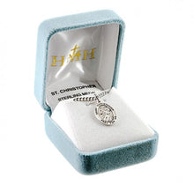 Load image into Gallery viewer, Saint Christopher oval medal-pendant.