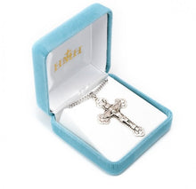 Load image into Gallery viewer, Baroque leaf design crucifix pendant.