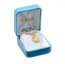 Load image into Gallery viewer, Blessed Mother Mary with rays coming out of her extended hands, crushing a serpent under her feet.