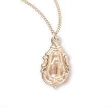 Load image into Gallery viewer, Fancy Petite Baroque Miraculous Medal Gold Over Sterling Silver