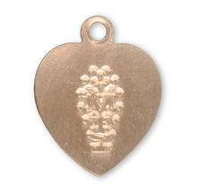 Load image into Gallery viewer, Madonna Petite Gold Over Sterling Silver Heart Shaped Miraculous Medal