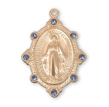 Load image into Gallery viewer, Swarovski Miraculous Medal Gold Over Sterling Silver