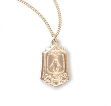 Load image into Gallery viewer, Blessed Mother Mary Gold Over Sterling Silver Miraculous Medal