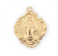 Load image into Gallery viewer, Fancy Baroque Style Gold Over Sterling Silver Miraculous Medal