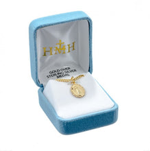 Load image into Gallery viewer, Blessed Mother Mary with rays coming out of her extended hands, crushing a serpent under her feet.