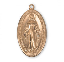 Load image into Gallery viewer, Large Madonna Gold Over Sterling Silver Oval Miraculous Medal
