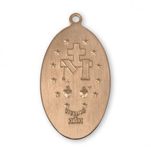 Load image into Gallery viewer, Large Madonna Gold Over Sterling Silver Oval Miraculous Medal