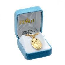 Load image into Gallery viewer, Blessed Mother Mary with rays coming out of her extended hands, crushing a serpent under her feet.