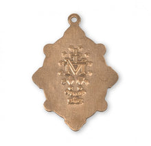 Load image into Gallery viewer, Swarovski Crystal Gold Over Sterling Silver Oval Miraculous Medal