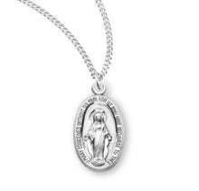 Load image into Gallery viewer, Sterling Silver Oval Miraculous Medal