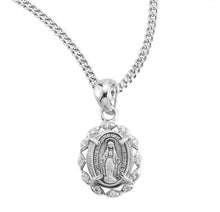Load image into Gallery viewer, Sterling Silver Crystal Cubic Zirconia Miraculous Medal