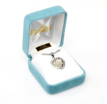 Load image into Gallery viewer, Blessed Mother Mary with rays coming out of her extended hands, crushing a serpent under her feet.