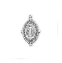 Load image into Gallery viewer, Sterling Silver Double Pointed Oval Miraculous Medal