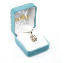 Load image into Gallery viewer, Blessed Mother Mary with rays coming out of her extended hands, crushing a serpent under her feet.