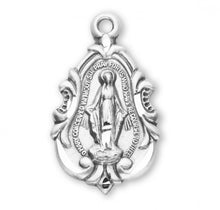 Load image into Gallery viewer, Sterling Silver Fancy Baroque Miraculous Medal
