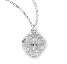 Load image into Gallery viewer, Sterling Silver Fancy Baroque Style Miraculous Medal