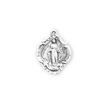 Load image into Gallery viewer, Sterling Silver Fancy Baroque Style Miraculous Medal
