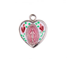 Load image into Gallery viewer, Sterling Silver Heart Shaped Miraculous Medal