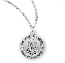 Load image into Gallery viewer, Saint Michael Round Sterling Silver Medal