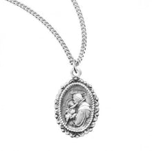 Load image into Gallery viewer, Saint Anthony Oval Sterling Silver Medal
