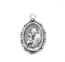 Load image into Gallery viewer, Saint Anthony Oval Sterling Silver Medal
