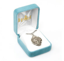 Load image into Gallery viewer, Sterling Silver Saint Michael Archangel in Styled Cross Shield Medal