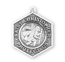 Load image into Gallery viewer, Saint Christopher Protect Us Sterling Silver Medal