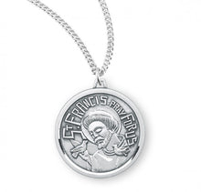 Load image into Gallery viewer, Sterling Silver Saint Francis With Birds Medal Pendant