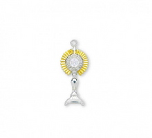 Load image into Gallery viewer, Sterling Silver Two tone Monstrance Communion Pendant