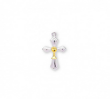 Load image into Gallery viewer, Firs communion sterling silver cross pendant