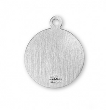 Load image into Gallery viewer, Angel Saint Gabriel Round Sterling Silver Medal 20 Inch Chain