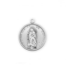 Load image into Gallery viewer, Our Lady of Guadalupe Round Sterling Silver Medal