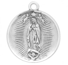 Load image into Gallery viewer, Our Lady of Guadalupe Round Sterling Silver Medal