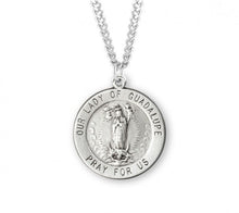 Load image into Gallery viewer, Our Lady of Guadalupe Round Sterling Silver Medal
