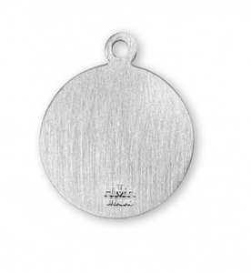 Patron Saint Agnes Round Sterling Silver Medal