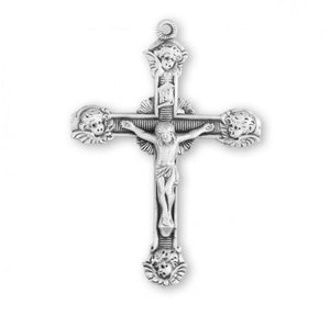 Angel Tipped Sterling Silver Crucifix