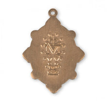 Load image into Gallery viewer, Madonna Gold Over Sterling Silver Miraculous Medal With Swarovski Crystals
