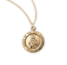 Load image into Gallery viewer, Holy Scapular Round Double Sided Gold Over Sterling Silver Medal
