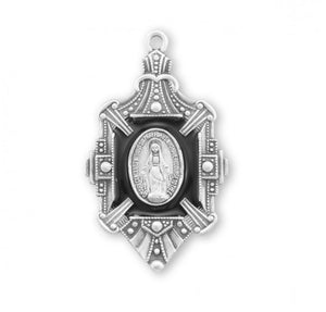 Madonna Sterling Silver Fancy Enameled Miraculous Medal