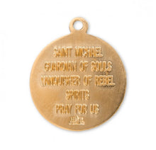 Load image into Gallery viewer, Saint Michael Archangel Round Gold Over Sterling Silver Medal
