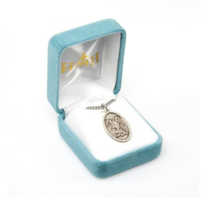 Saint Michael oval shield medal-pendant.