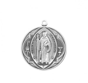 Saint Benedict Round Jubilee Sterling Silver Medal