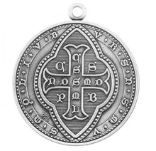 Load image into Gallery viewer, Saint Benedict Round Jubilee Sterling Silver Medal
