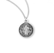 Load image into Gallery viewer, Saint Benedict Round Jubilee Sterling Silver Medal
