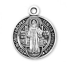 Load image into Gallery viewer, Saint Benedict Round Jubilee Sterling Silver Medal
