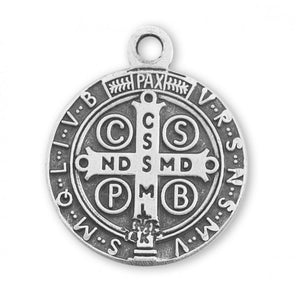 Saint Benedict Round Jubilee Sterling Silver Medal