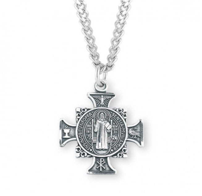 Sterling Silver Maltese Benedictine Medal